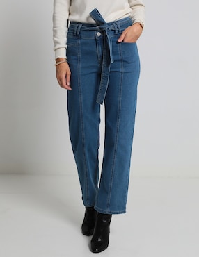 Jeans Straight Weekend Corte Cintura Para Mujer