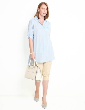 Pantalón capri Weekend slim para mujer