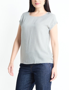 Blusa manga corta para mujer