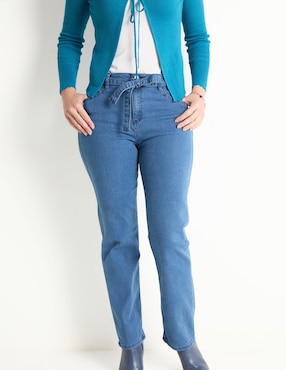 Jeans Slim Weekend Corte Cintura Alta Para Mujer