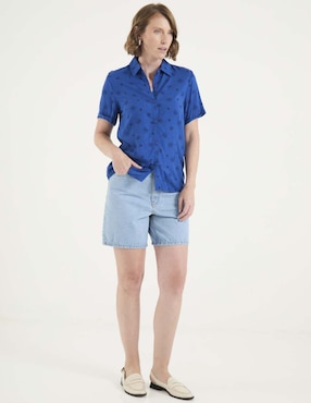 Blusa manga corta para mujer