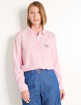 Blusa manga larga para mujer