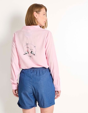 Blusa manga larga para mujer