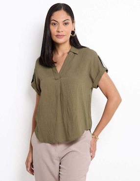 Blusa manga corta para mujer