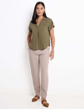 Blusa manga corta para mujer