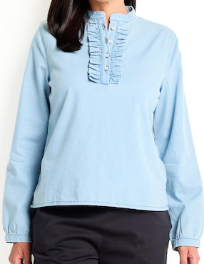 Blusa manga larga para mujer