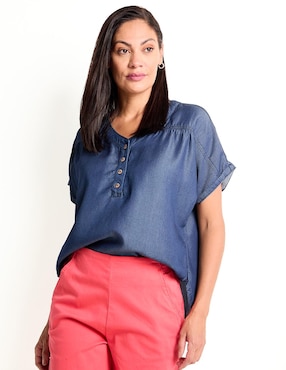 Blusa manga corta para mujer
