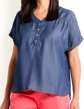 Blusa manga corta para mujer