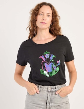 Playera manga corta Disney Dtr Disney cuello redondo para mujer