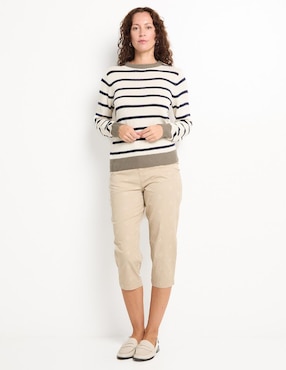Pantalón capri Weekend slim para mujer