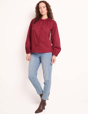 Blusa manga larga para mujer