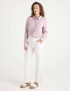 Blusa manga larga para mujer