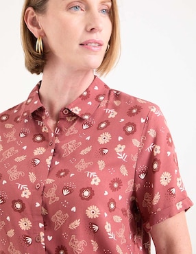 Blusa manga corta para mujer
