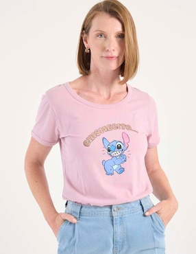 Playera manga corta Disney DTR cuello redondo para mujer