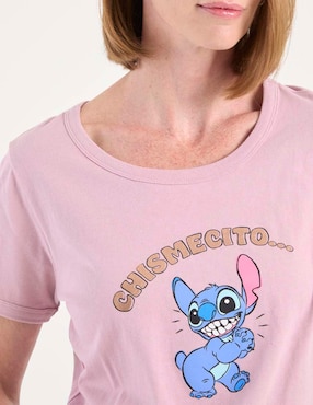 Playera manga corta Disney DTR cuello redondo para mujer