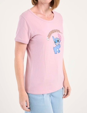 Playera manga corta Disney DTR cuello redondo para mujer