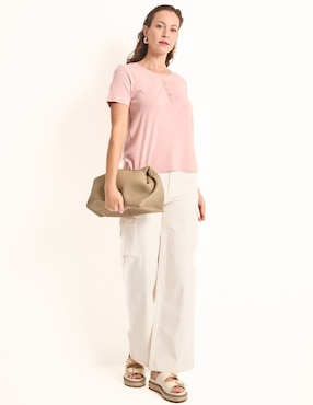 Playera manga corta Weekend cuello redondo para mujer