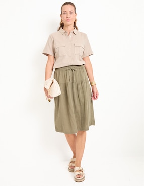 Blusa manga corta para mujer