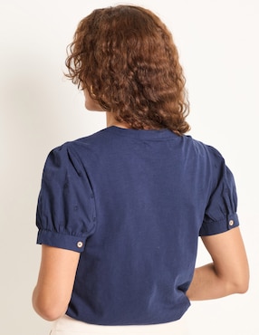 Blusa manga corta para mujer