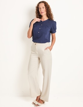 Blusa manga corta para mujer