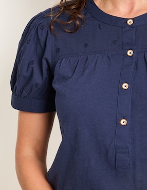 Blusa manga corta para mujer