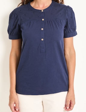 Blusa manga corta para mujer