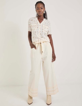Blusa manga corta para mujer