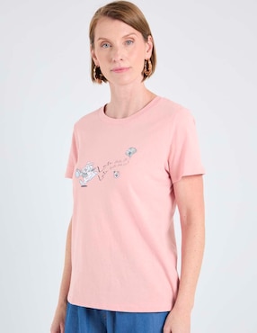 Playera manga corta Disney DTR cuello redondo para mujer