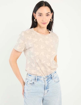 Playera manga corta Disney Dtr cuello redondo para mujer