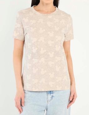 Playera manga corta Disney Dtr cuello redondo para mujer
