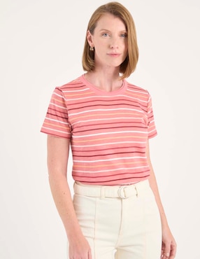 Playera manga corta Weekend cuello redondo para mujer