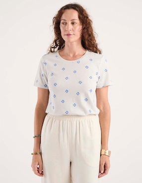 Playera manga corta Weekend cuello redondo para mujer