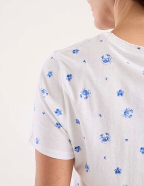 Playera manga corta Weekend cuello V para mujer