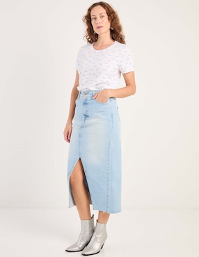 Playera manga corta Weekend cuello redondo para mujer