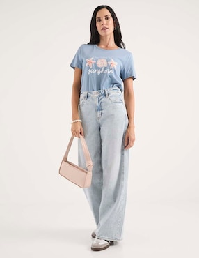 Playera manga corta Weekend cuello redondo para mujer
