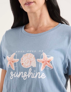 Playera manga corta Weekend cuello redondo para mujer