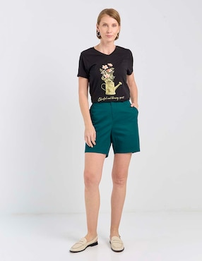 Playera manga corta Weekend cuello redondo para mujer
