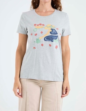 Playera manga corta Weekend cuello redondo para mujer