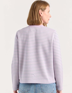 Playera manga larga Weekend cuello redondo para mujer