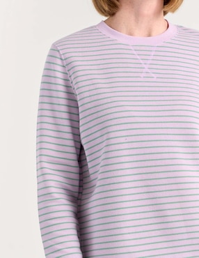 Playera manga larga Weekend cuello redondo para mujer