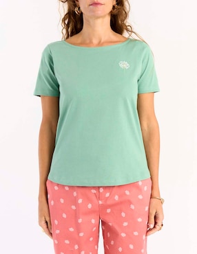 Playera manga corta Weekend cuello redondo para mujer