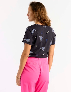 Playera manga corta Weekend cuello redondo para mujer