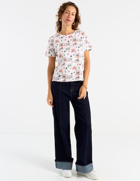 Playera manga corta Weekend cuello redondo para mujer
