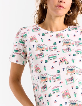 Playera manga corta Weekend cuello redondo para mujer