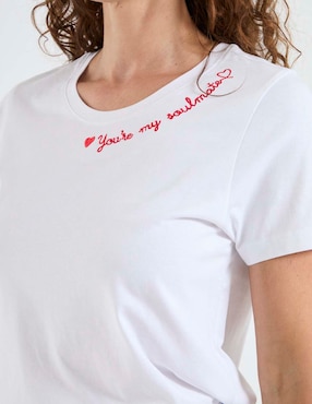 Playera manga corta Weekend cuello redondo para mujer