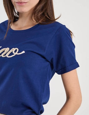Playera manga corta Weekend cuello redondo para mujer