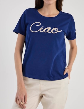 Playera manga corta Weekend cuello redondo para mujer
