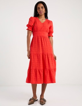 Vestido midi casual Disney DTR Winnie Pooh para mujer