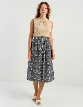 Falda midi Disney Dtr a la cintura