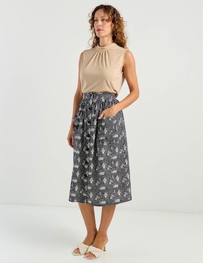 Falda midi Disney Dtr a la cintura